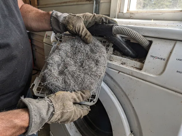 Cleaning Dryer Lint Trap in Berlin, CT