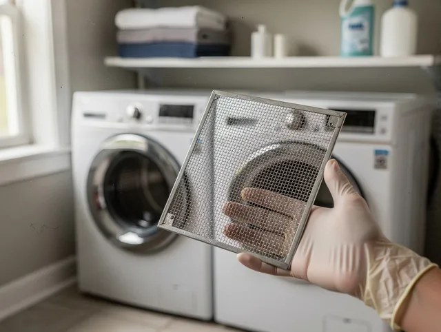 Rocky Hill Dryer Vent Cleaning specialist performing detailed lint trap cleaning service in Rocky Hill
