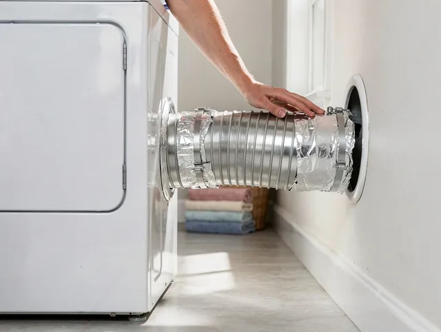 Professional dryer vent hose installation by Rocky Hill Dryer Vent Cleaning in Rocky Hill