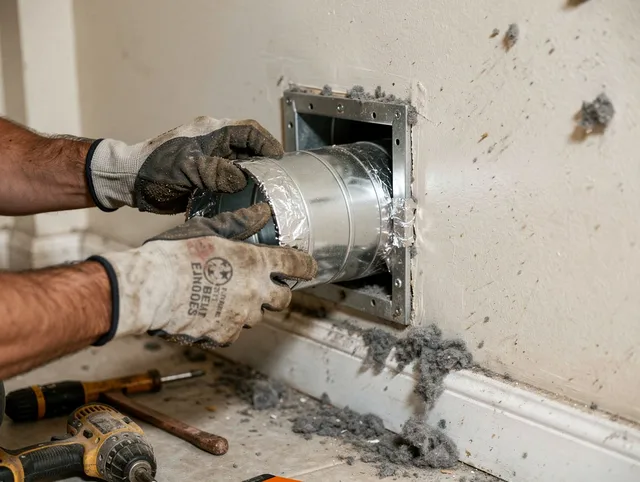 Professional dryer vent repair and installation by Rocky Hill Dryer Vent Cleaning in Rocky Hill